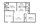 916 sq. ft. floor plan