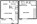 875 sq. ft. SA-1 floor plan