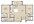 1,080 sq. ft. B1 floor plan