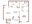 735 sq. ft. A3 floor plan
