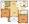 1,083 sq. ft. Mahogany floor plan