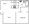 664 sq. ft. 60% floor plan