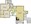 961 sq. ft. B2D floor plan