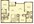 1,324 sq. ft. Piction floor plan