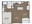 806 sq. ft. Jefferson floor plan