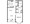 754 sq. ft. A2 floor plan
