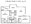 892 sq. ft. 60% floor plan