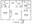 1,010 sq. ft. C2 floor plan
