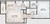 696 sq. ft. B floor plan