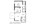 864 sq. ft. D floor plan