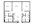1,051 sq. ft. Dawn floor plan