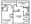 891 sq. ft. B1 floor plan