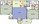 1,056 sq. ft. Heron floor plan
