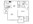 714 sq. ft. A/50% floor plan