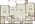 1,068 sq. ft. B1 floor plan