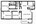 1,267 sq. ft. D floor plan