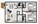 950 sq. ft. Bungalow floor plan