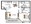 653 sq. ft. A2 floor plan