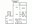 1,170 sq. ft. C2O floor plan