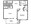 611 sq. ft. floor plan