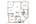 1,280 sq. ft. B3 floor plan