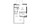 643 sq. ft. B floor plan
