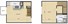 600 sq. ft. to 700 sq. ft. floor plan