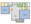 932 sq. ft. Baseline floor plan