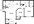 912 sq. ft. B1 floor plan
