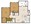 900 sq. ft. A3 floor plan