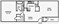 490 sq. ft. A floor plan