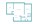 667 sq. ft. A3 floor plan
