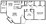 865 sq. ft. D floor plan