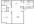 660 sq. ft. A2 floor plan