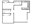 1,050 sq. ft. H floor plan