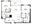1,143 sq. ft. B2 floor plan