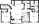 1,185 sq. ft. B3/B4 floor plan