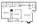 968 sq. ft. B3 floor plan