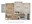 864 sq. ft. floor plan