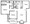870 sq. ft. RW B-1 floor plan
