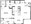 750 sq. ft. 60% floor plan