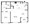 806 sq. ft. A3 floor plan