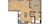 655 sq. ft. Aster floor plan