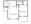 615 sq. ft. A4 floor plan