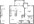 926 sq. ft. 50% floor plan