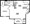 800 sq. ft. 50% floor plan