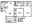 757 sq. ft. B1 floor plan