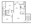 1,134 sq. ft. B6 floor plan