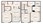 1,052 sq. ft. Elmwood/60% floor plan