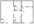 747 sq. ft. A2 floor plan